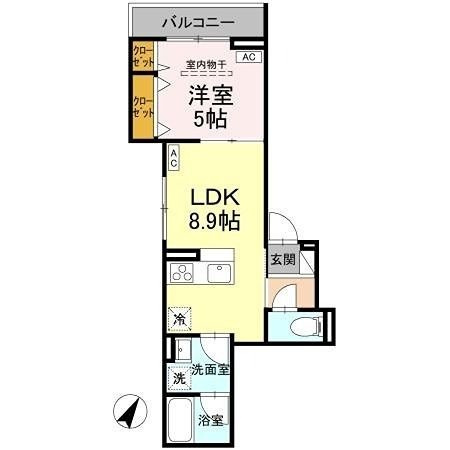 拡大写真:八王子市南大沢1丁目 2階203の間取り