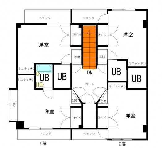 拡大写真:宮田ビル 3階301の間取り