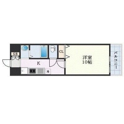 拡大写真:BOND BLD. 3階305の間取り