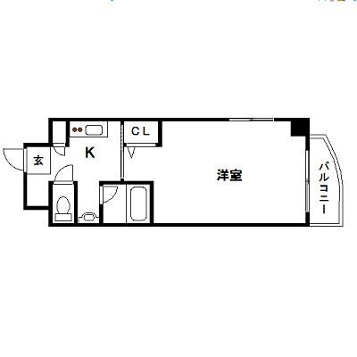 拡大写真:フェリスィテ 3階301の間取り