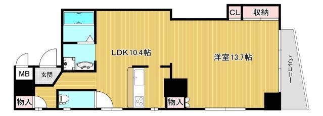 拡大写真:159Bldg 1階101の間取り