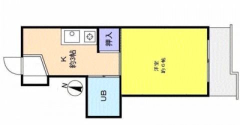 拡大写真:北岡ビル 2階207の間取り