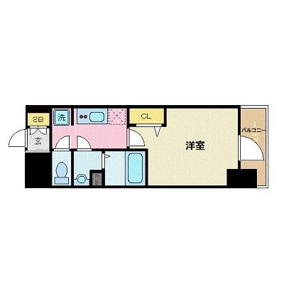 拡大写真:プレサンス広島中央 4階405の間取り