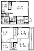 エルメゾン坂原 A (メゾネット)の間取図