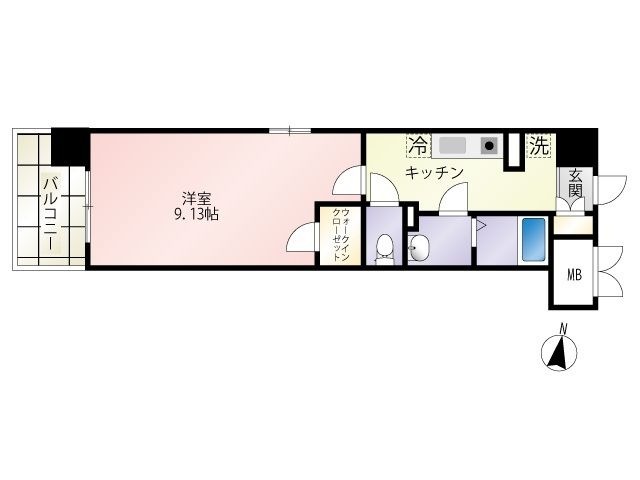 拡大写真:第31友建ビル 7階703の間取り