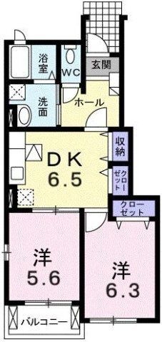 拡大写真:ベル・ラフレシール 1階103の間取り