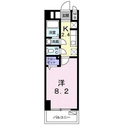 拡大写真:M&K.ホープマンション 8階802の間取り