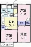 カサヴェルデ吉田Ⅱの間取図