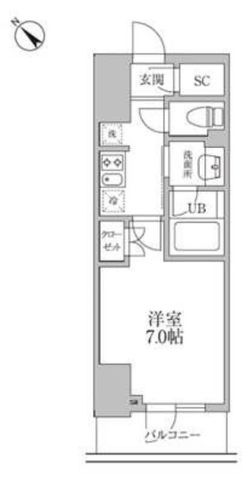 拡大写真:レジディア文京本郷Ⅲ 3階302の間取り