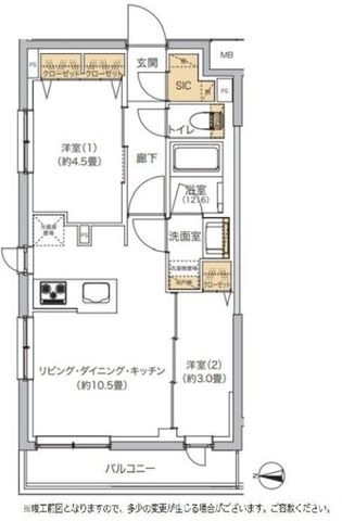 拡大写真:リビオメゾン湯島 4階401の間取り