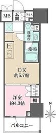 ルフォンプログレ元浅草マークスの間取図