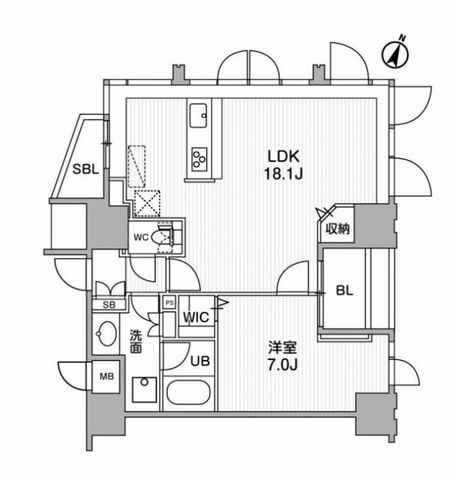 拡大写真：東神田テラスレジデンス 5階501の間取り