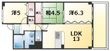 フローラルコート橘の間取図