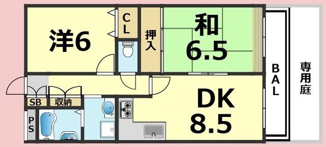 拡大写真:グレートフューチャーPART2 3階103の間取り