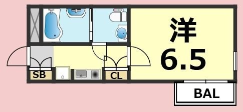 拡大写真:プライブ立花レジデンス 3階301の間取り
