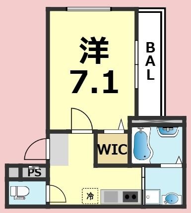 拡大写真:フジパレス大物駅南5番館 2階203の間取り
