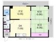 久都内マンションの間取図