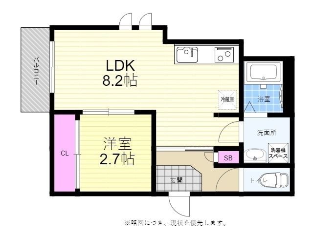 拡大写真:広島市中区舟入南4丁目 3階302の間取り