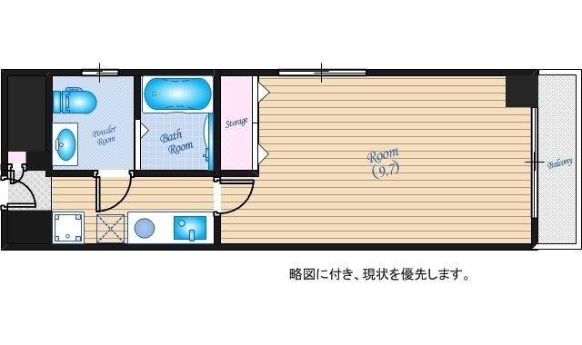 拡大写真:広島市中区十日市町2丁目 6階601の間取り