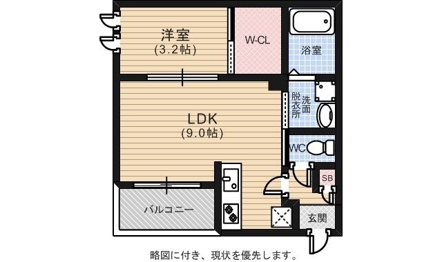 拡大写真:広島市中区南千田西町 1階103の間取り