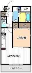 写真:ディアコートKⅡ 3階00301の間取図