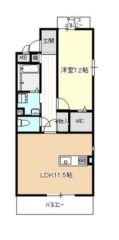 拡大写真:セレニティ 3階00301の間取り
