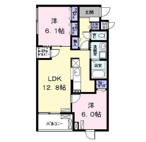 拡大写真:しらさぎ 3階306の間取り