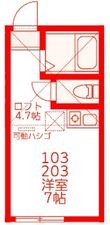 ユナイト富士見アントワーヌの間取図