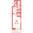 サンリットウエストJの間取図