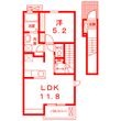 ソレイユ稲村ガ崎Ⅱの間取図