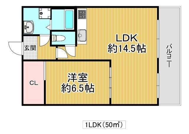 拡大写真:東大阪市稲田上町2丁目 7階705の間取り