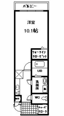 拡大写真:堺市堺区香ヶ丘町1丁 3階301の間取り