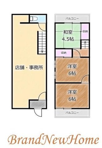 拡大写真:松原市天美東1丁目 2階1の間取り