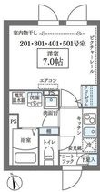 COCOCUBE日暮里の間取図