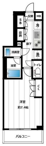 拡大写真:イアース小竹向原 4階402の間取り