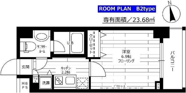 拡大写真:ステージグランデ本郷 2階202の間取り