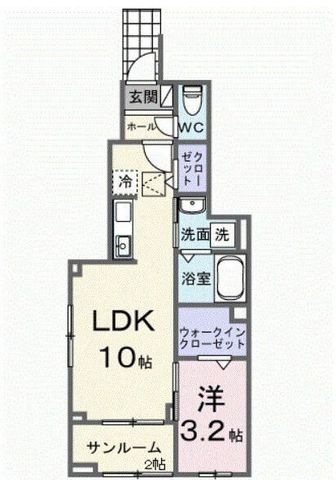 拡大写真:ヒカルサ西東京向台ウエスト 1階103の間取り