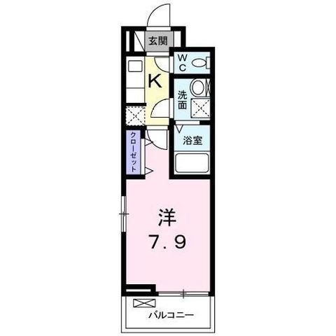 拡大写真:ノーヴァ 2階204の間取り