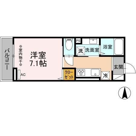 拡大写真:グラナーデ高野台 2階201の間取り