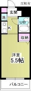 写真:ジョイフル池袋要町 4階408の間取図