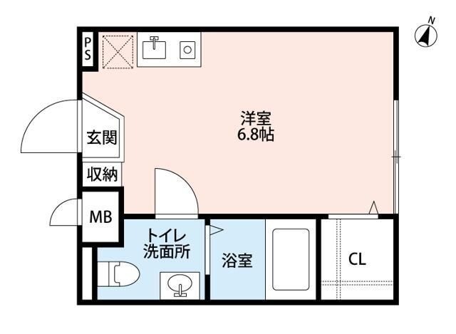 拡大写真：ＦＥＲＩＯ北赤羽 2階202の間取り