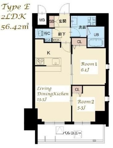 拡大写真:スプランディッド大山 14階1402の間取り