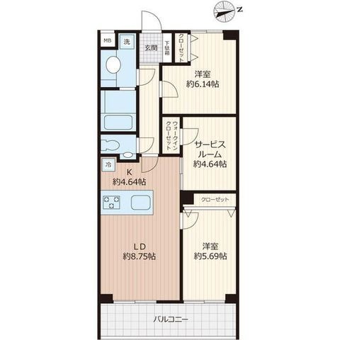 拡大写真:Beverly Homes 豊島園 1階103の間取り