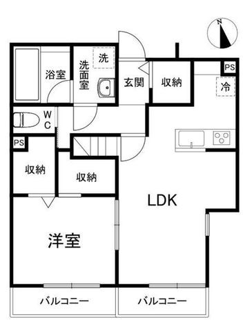 拡大写真：Ｇｌａｎｚ大師前 3階301の間取り