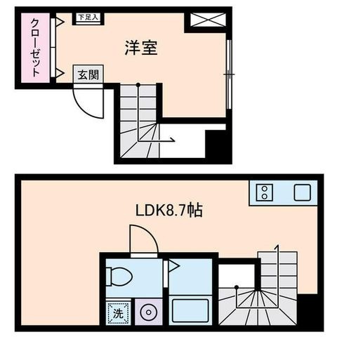 拡大写真:アムス早稲田(旧La Blancheur 早稲田) 地下1階102の間取り