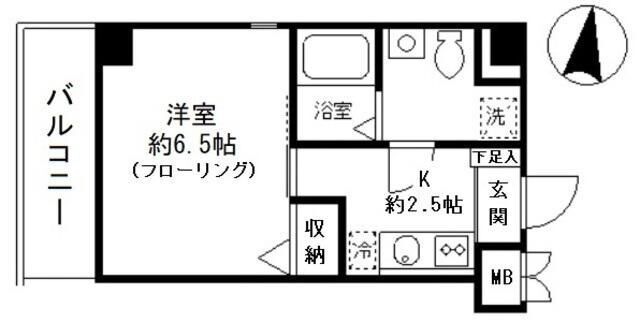 拡大写真:シェーンハイト1 3階331の間取り