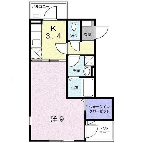 拡大写真:ラ・フレーズ 2階202の間取り