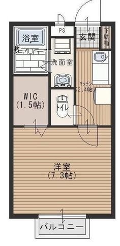 拡大写真:サンフラット 2階203の間取り