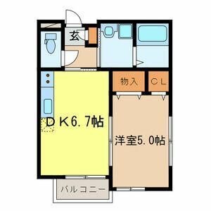 拡大写真:STELLA 2階205の間取り