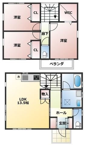 拡大写真:グレープハウス C棟 1階-の間取り